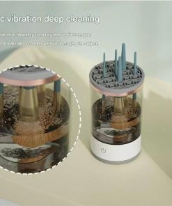 Electric Makeup Brush Cleaner – Portable USB Rechargeable Cosmetic Brush Cleaning Machine for Eyeshadow & Makeup Brushes, Automatic Spinner Tool for Women - Image 6